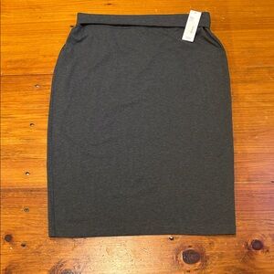 New! EILEEN FISHER XL Ash Foldover Cozy Tencel Stretch Jersey Skirt